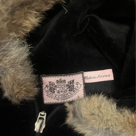Juicy Couture rabbit fur hoodie - Picture 3 of 3